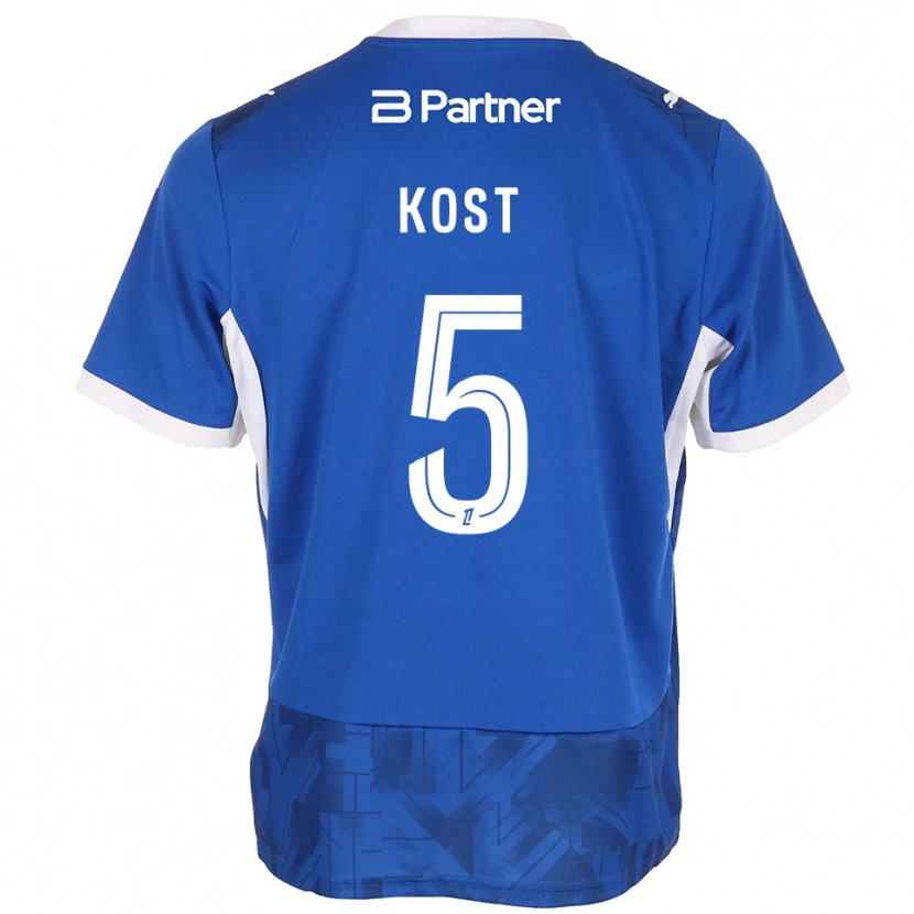 Danxen Dames Enzo Kost #5 Mediumblue Wit Thuisshirt Thuistenue 2026/27 T-Shirt
