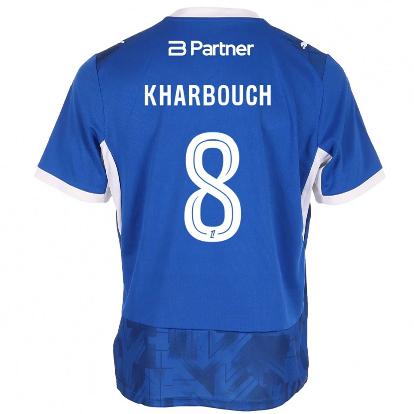 Danxen Dames Yanis Kharbouch #8 Mediumblue Wit Thuisshirt Thuistenue 2026/27 T-Shirt