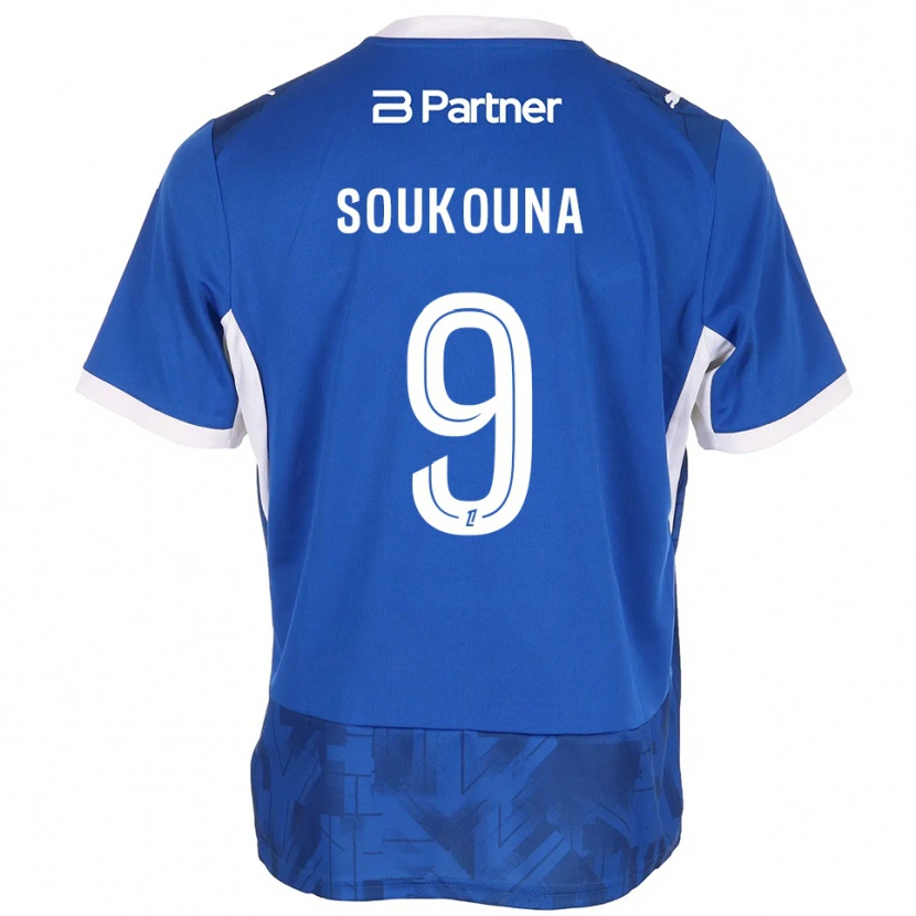 Danxen Dames Idrissa Soukouna #9 Mediumblue Wit Thuisshirt Thuistenue 2026/27 T-Shirt
