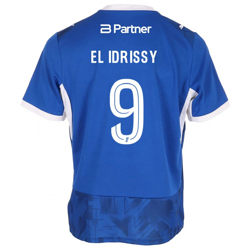 Danxen Dames Mounaïm El Idrissy #9 Mediumblue Wit Thuisshirt Thuistenue 2026/27 T-Shirt