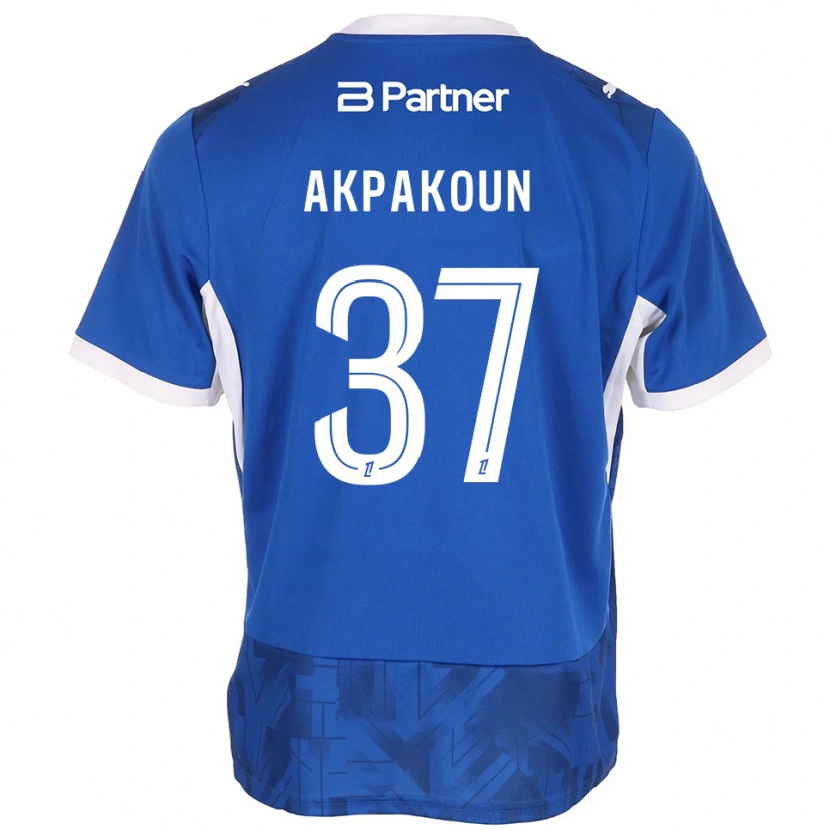 Danxen Dames Tom Akpakoun #37 Mediumblue Wit Thuisshirt Thuistenue 2026/27 T-Shirt