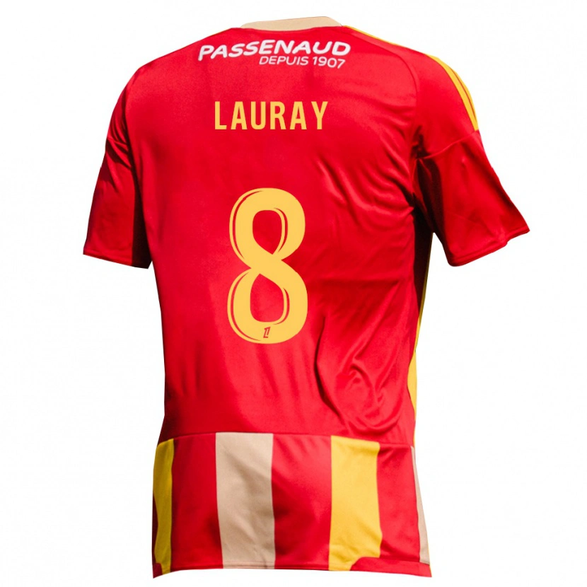 Danxen Dames Alexandre Lauray #8 Geel Rood Groen Thuisshirt Thuistenue 2026/27 T-Shirt