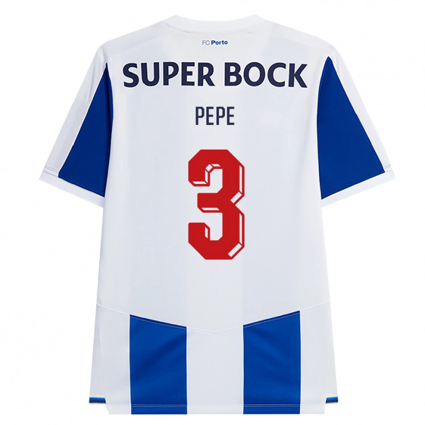 Danxen Dames Pepe #3 Blauw Wit Rood Thuisshirt Thuistenue 2026/27 T-Shirt