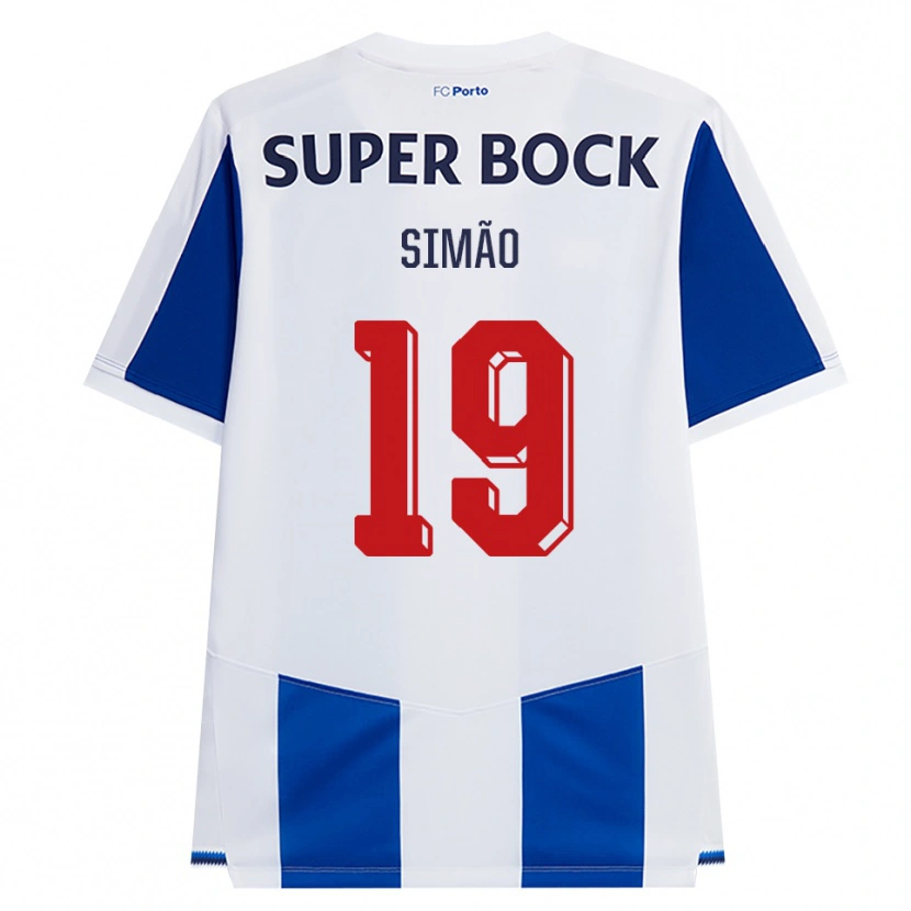 Danxen Dames Martim Simão #19 Blauw Wit Rood Thuisshirt Thuistenue 2026/27 T-Shirt