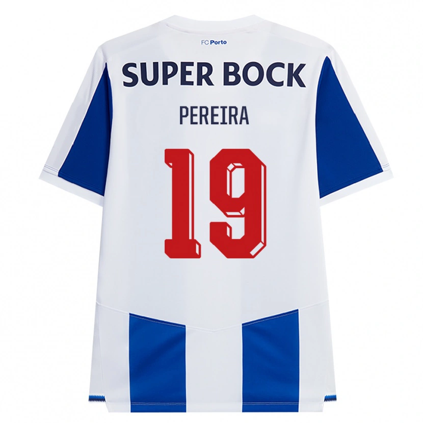 Danxen Dames João Pereira #19 Blauw Wit Rood Thuisshirt Thuistenue 2026/27 T-Shirt