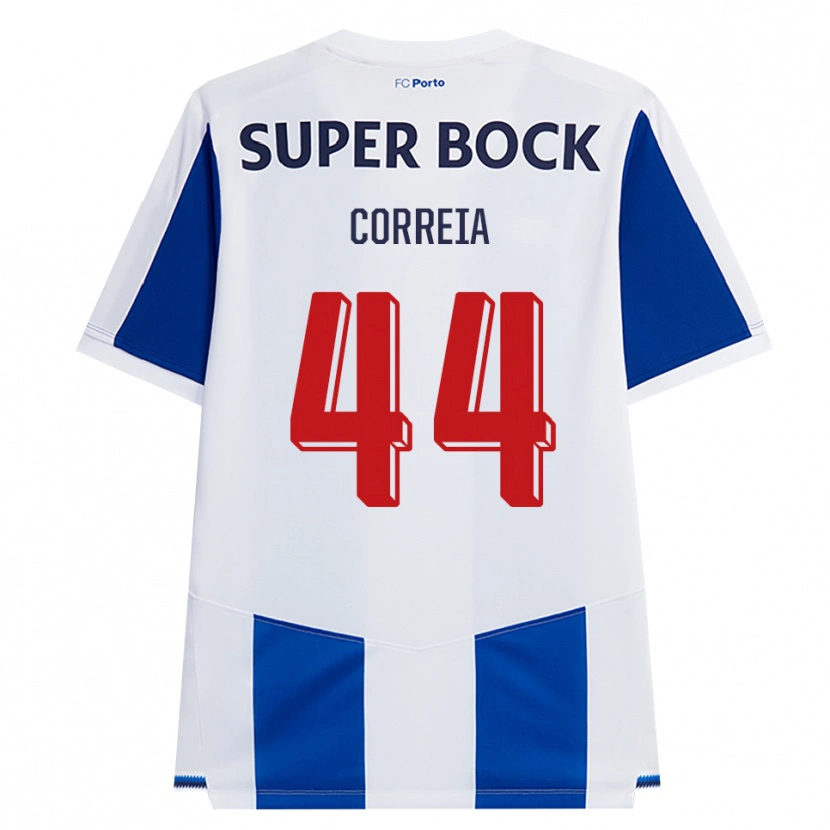 Danxen Dames Romain Correia #44 Blauw Wit Rood Thuisshirt Thuistenue 2026/27 T-Shirt
