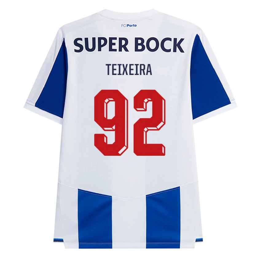 Danxen Dames João Teixeira #92 Blauw Wit Rood Thuisshirt Thuistenue 2026/27 T-Shirt
