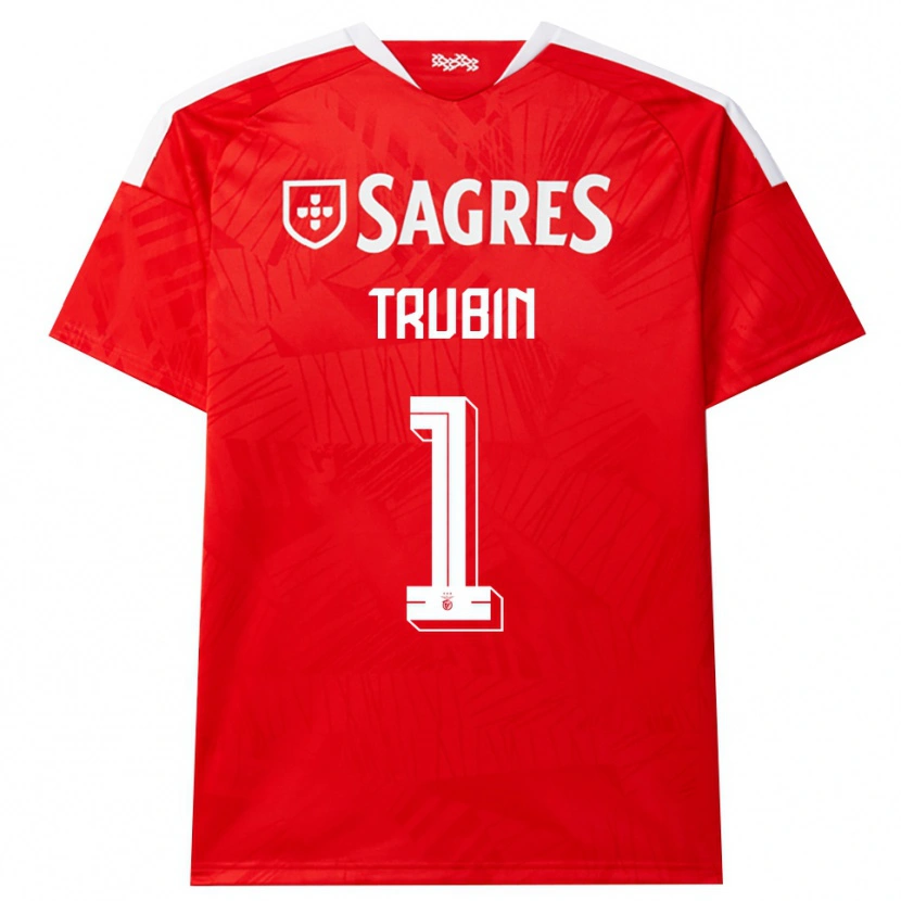 Danxen Dames Anatoliy Trubin #1 Rood Wit Geel Thuisshirt Thuistenue 2026/27 T-Shirt