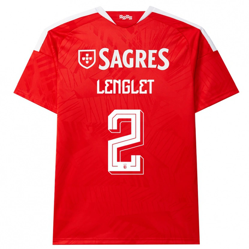 Danxen Dames Clément Lenglet #2 Rood Wit Geel Thuisshirt Thuistenue 2026/27 T-Shirt