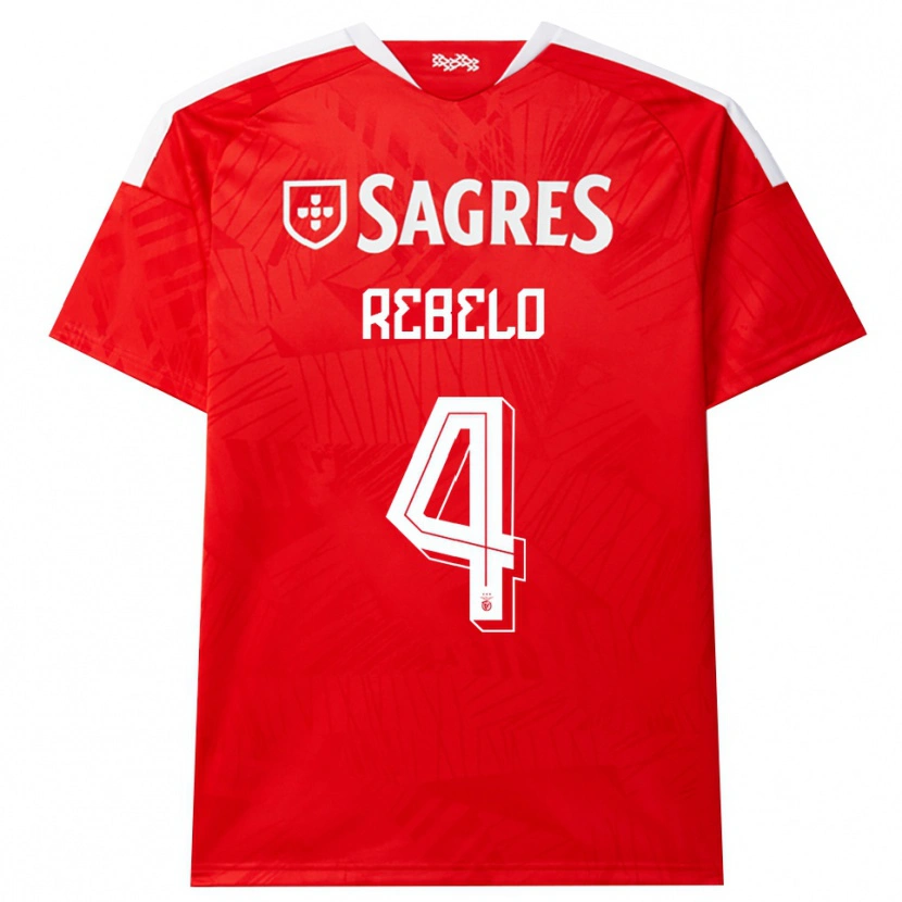 Danxen Dames Silvia Rebelo #4 Rood Wit Geel Thuisshirt Thuistenue 2026/27 T-Shirt