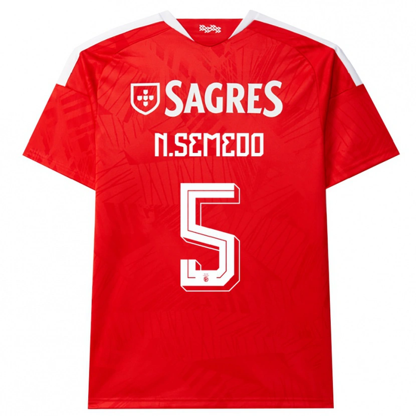 Danxen Dames Nilson Semedo #5 Rood Wit Geel Thuisshirt Thuistenue 2026/27 T-Shirt