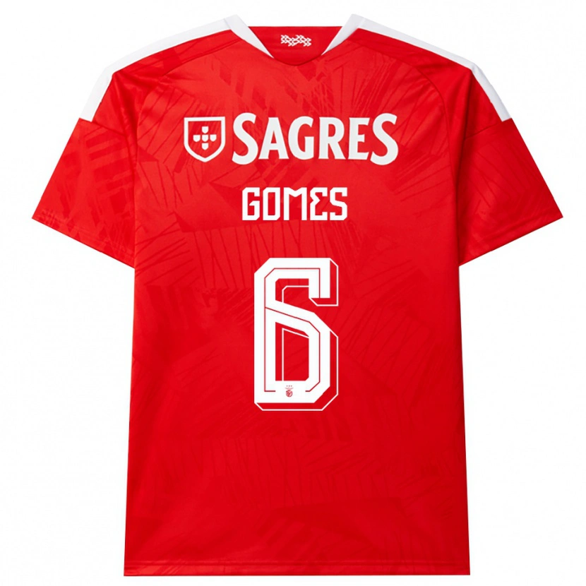 Danxen Dames Hugo Gomes #6 Rood Wit Geel Thuisshirt Thuistenue 2026/27 T-Shirt