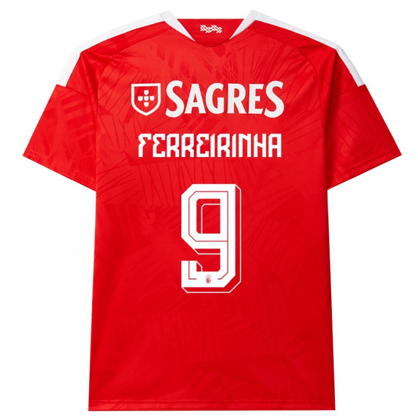 Danxen Dames Afonso Ferreirinha #9 Rood Wit Geel Thuisshirt Thuistenue 2026/27 T-Shirt