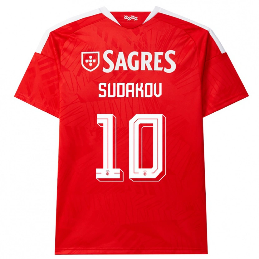 Danxen Dames Georgiy Sudakov #10 Rood Wit Geel Thuisshirt Thuistenue 2026/27 T-Shirt