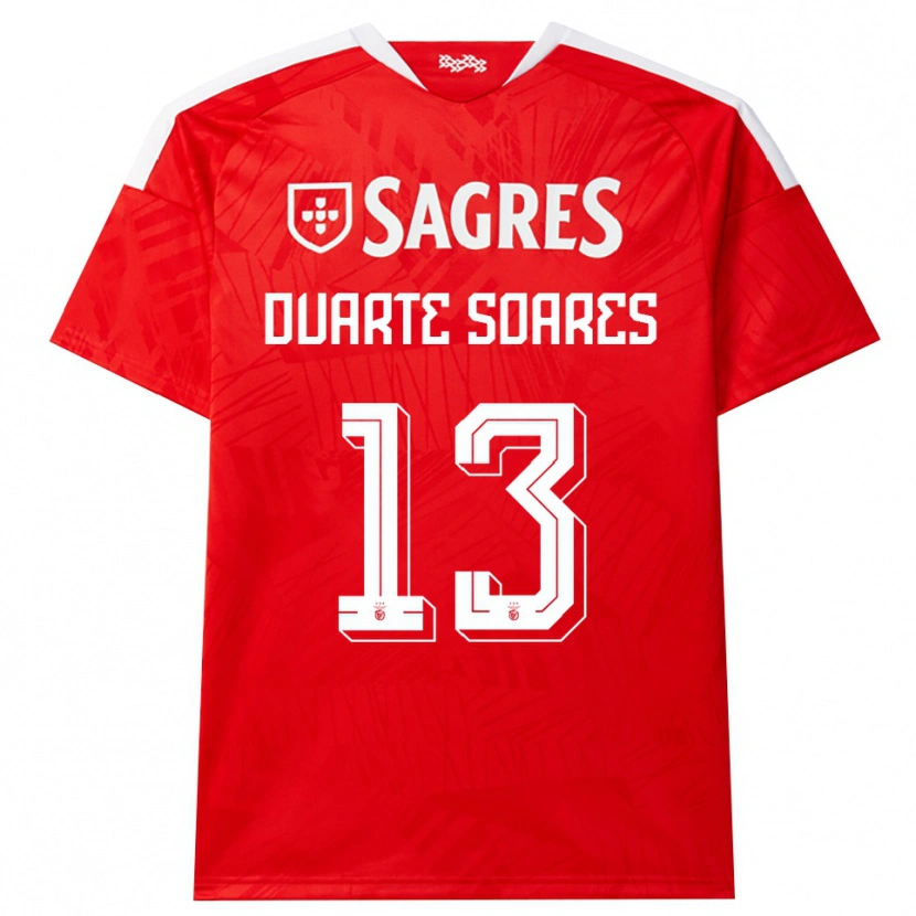Danxen Dames Duarte Soares #13 Rood Wit Geel Thuisshirt Thuistenue 2026/27 T-Shirt