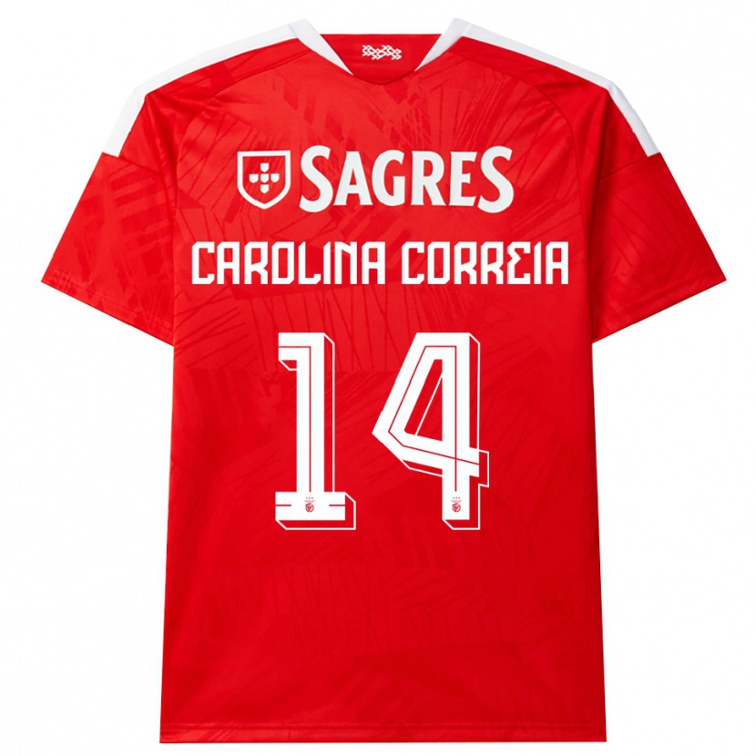 Danxen Dames Carolina Correia #14 Rood Wit Geel Thuisshirt Thuistenue 2026/27 T-Shirt