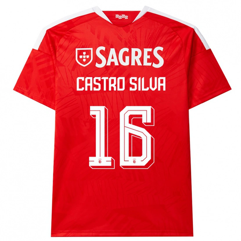 Danxen Dames Guilherme Castro #16 Rood Wit Geel Thuisshirt Thuistenue 2026/27 T-Shirt