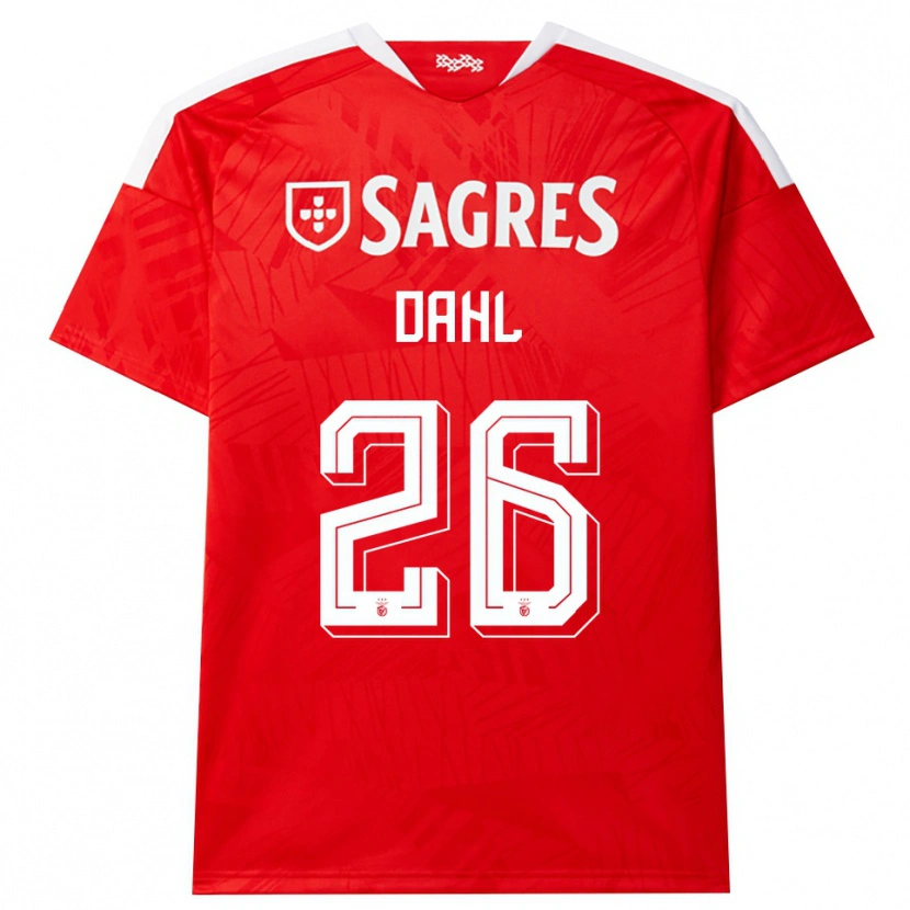 Danxen Dames Samuel Dahl #26 Rood Wit Geel Thuisshirt Thuistenue 2026/27 T-Shirt