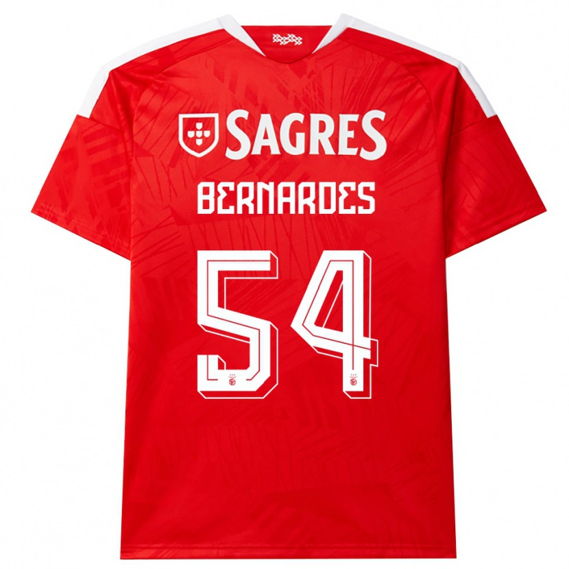 Danxen Dames Francisco Bernardes De Freitas Neto #54 Rood Wit Geel Thuisshirt Thuistenue 2026/27 T-Shirt