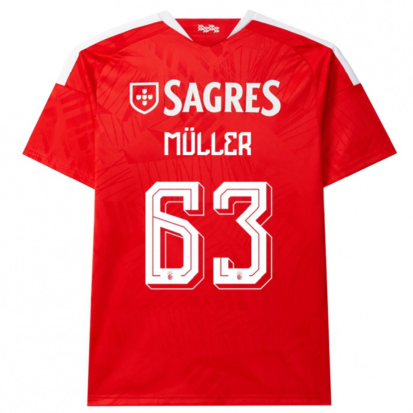 Danxen Dames José Müller #63 Rood Wit Geel Thuisshirt Thuistenue 2026/27 T-Shirt
