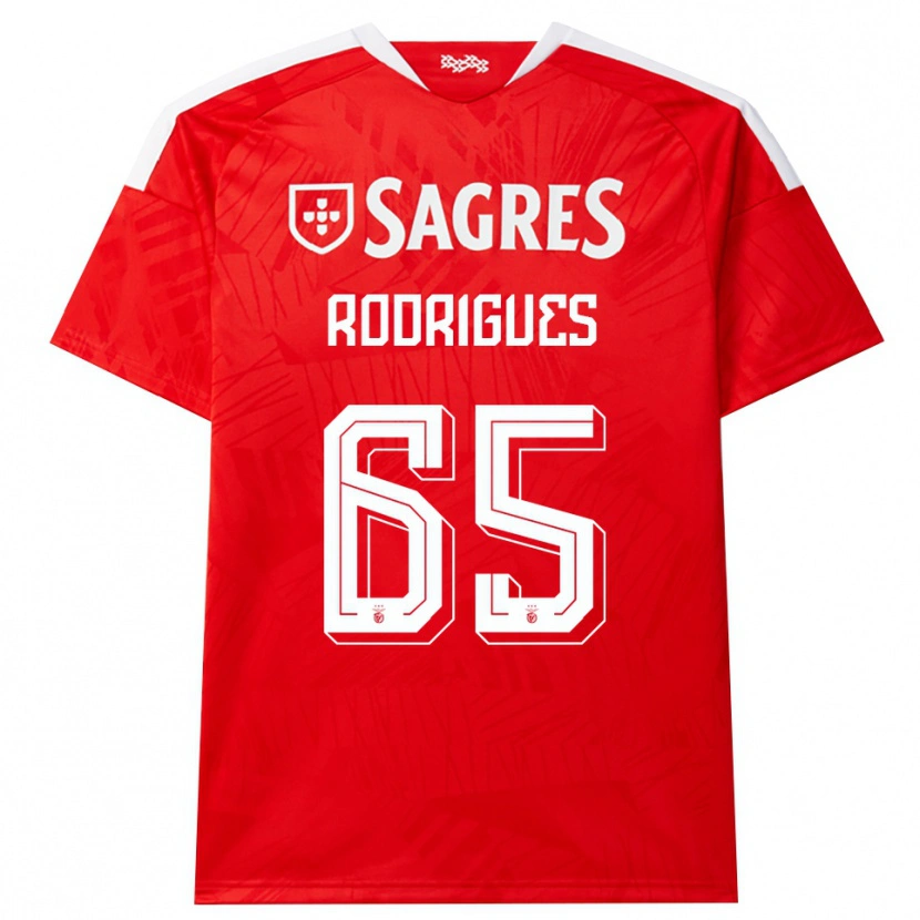 Danxen Dames Rafael Rodrigues #65 Rood Wit Geel Thuisshirt Thuistenue 2026/27 T-Shirt