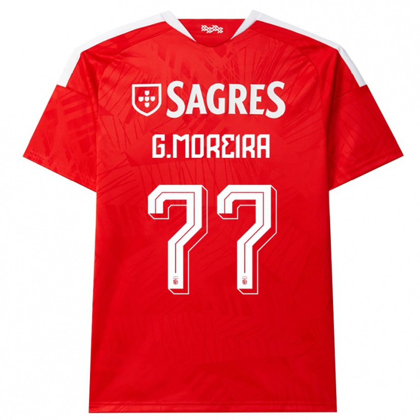 Danxen Dames Gonçalo Moreira #77 Rood Wit Geel Thuisshirt Thuistenue 2026/27 T-Shirt