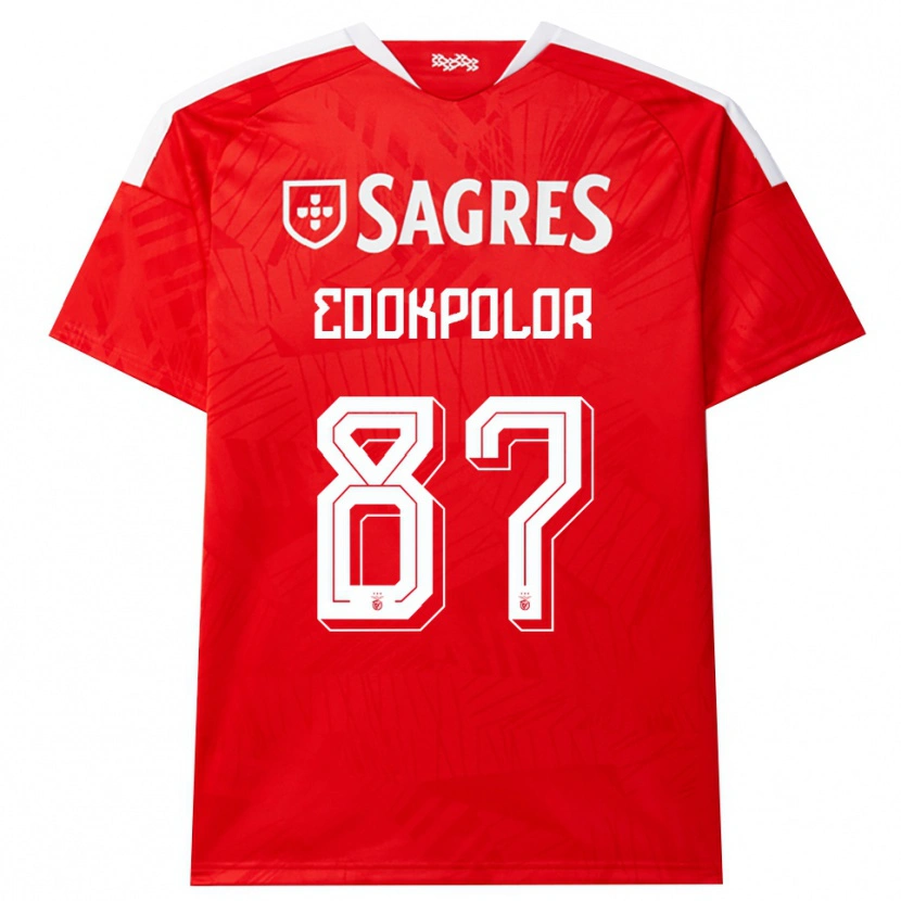 Danxen Dames Peter Edokpolor #87 Rood Wit Geel Thuisshirt Thuistenue 2026/27 T-Shirt