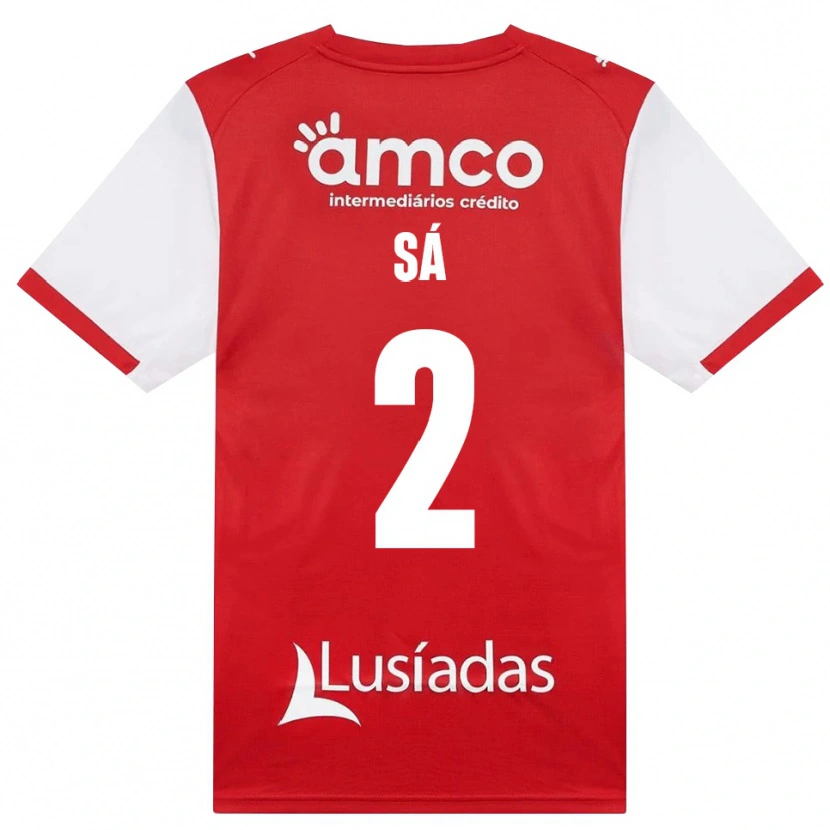 Danxen Dames Henrique Sá #2 Wit Rood Zwart Thuisshirt Thuistenue 2026/27 T-Shirt