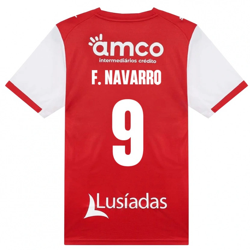 Danxen Dames Fran Navarro #9 Wit Rood Zwart Thuisshirt Thuistenue 2026/27 T-Shirt