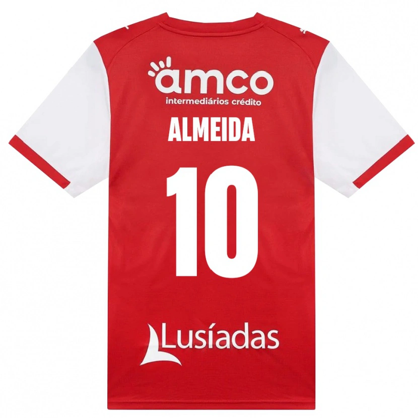 Danxen Dames Vitória Almeida #10 Wit Rood Zwart Thuisshirt Thuistenue 2026/27 T-Shirt