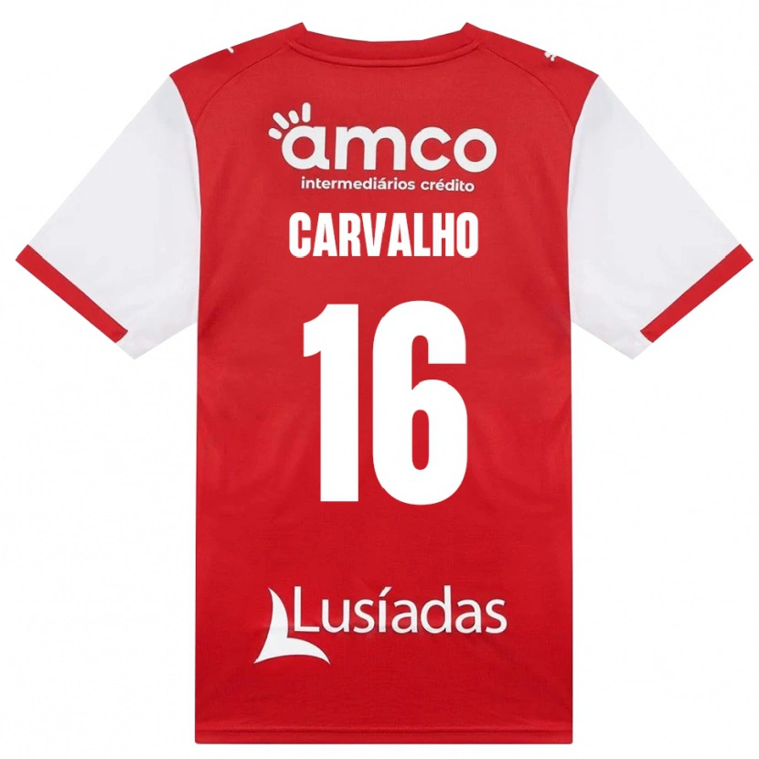 Danxen Dames Alexandre Carvalho #16 Wit Rood Zwart Thuisshirt Thuistenue 2026/27 T-Shirt