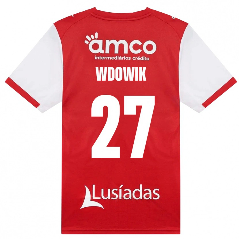 Danxen Dames Bartlomiej Wdowik #27 Wit Rood Zwart Thuisshirt Thuistenue 2026/27 T-Shirt