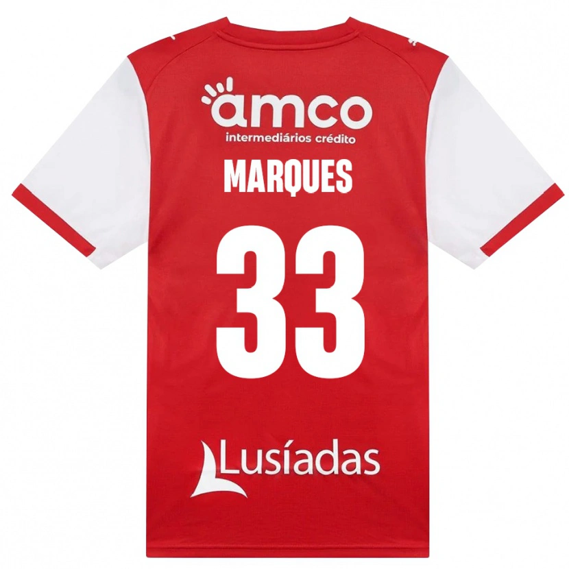 Danxen Dames João Marques #33 Wit Rood Zwart Thuisshirt Thuistenue 2026/27 T-Shirt