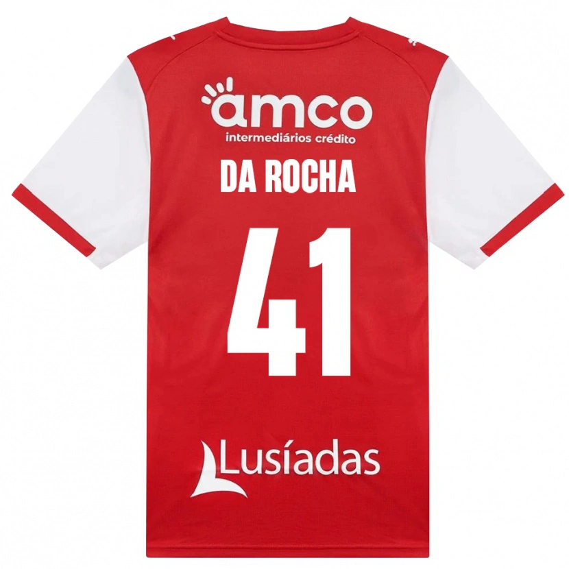 Danxen Dames Yanis Da Rocha #41 Wit Rood Zwart Thuisshirt Thuistenue 2026/27 T-Shirt