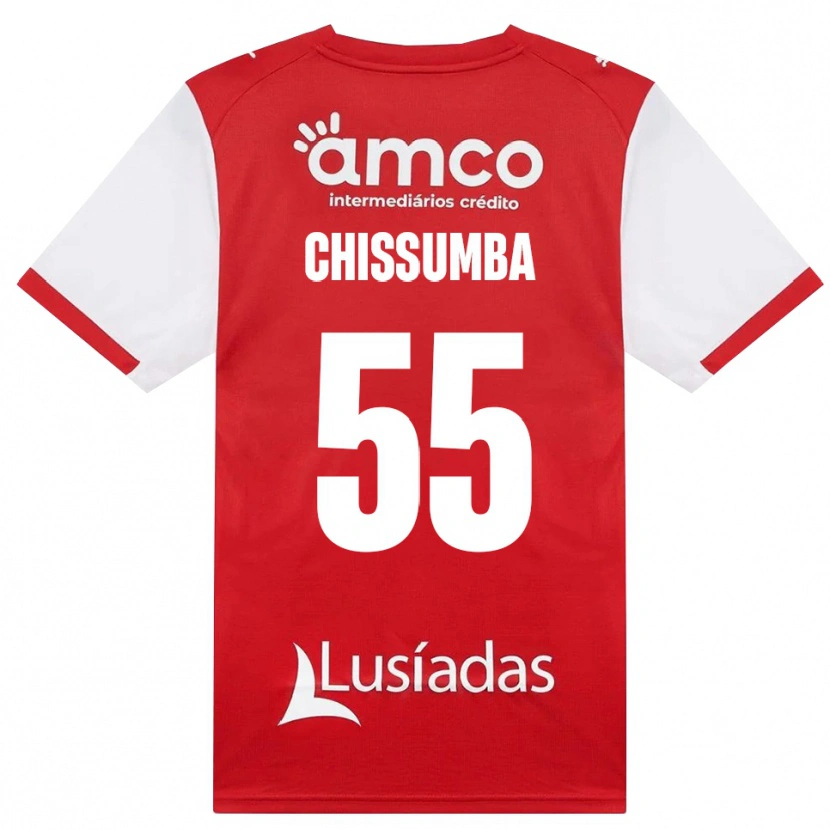 Danxen Dames Chissumba #55 Wit Rood Zwart Thuisshirt Thuistenue 2026/27 T-Shirt