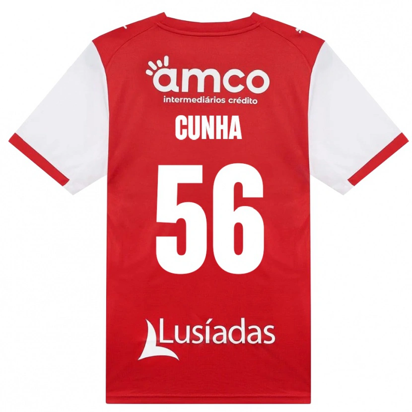 Danxen Dames Romário Cunha #56 Wit Rood Zwart Thuisshirt Thuistenue 2026/27 T-Shirt
