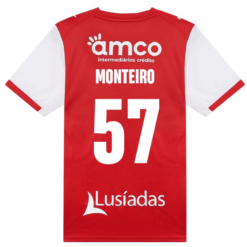Danxen Dames Jordan Monteiro #57 Wit Rood Zwart Thuisshirt Thuistenue 2026/27 T-Shirt