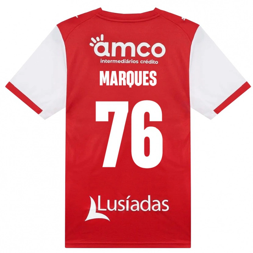 Danxen Dames Tomás Marques #76 Wit Rood Zwart Thuisshirt Thuistenue 2026/27 T-Shirt