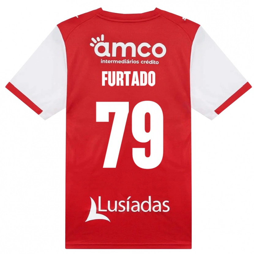 Danxen Dames Rúben Furtado #79 Wit Rood Zwart Thuisshirt Thuistenue 2026/27 T-Shirt