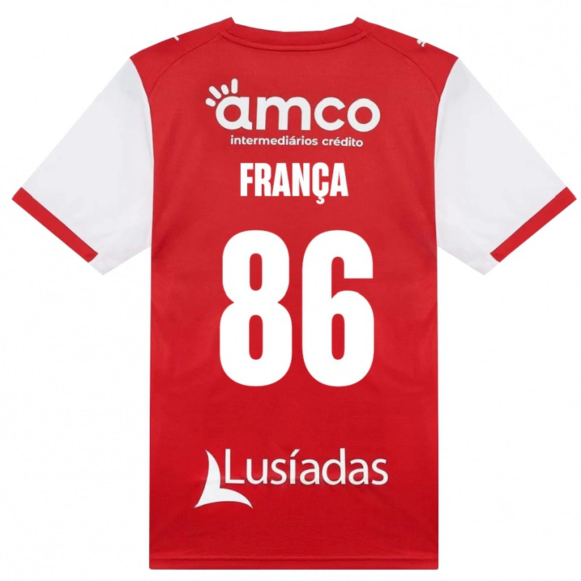 Danxen Dames Francisco França #86 Wit Rood Zwart Thuisshirt Thuistenue 2026/27 T-Shirt