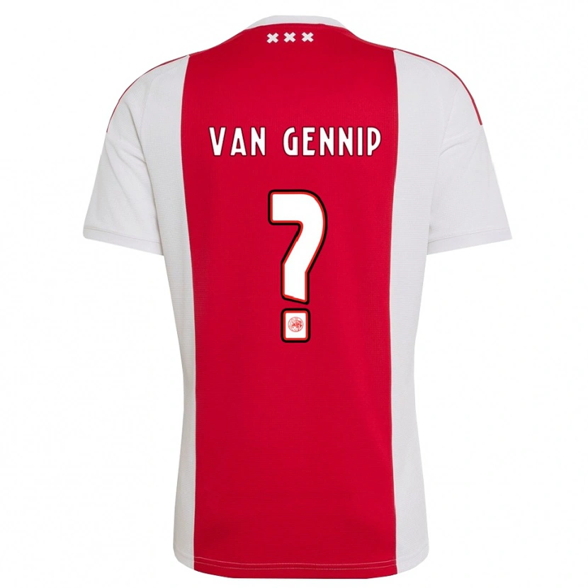 Danxen Dames Thiago Van Gennip #0 Rood Wit Geel Thuisshirt Thuistenue 2026/27 T-Shirt