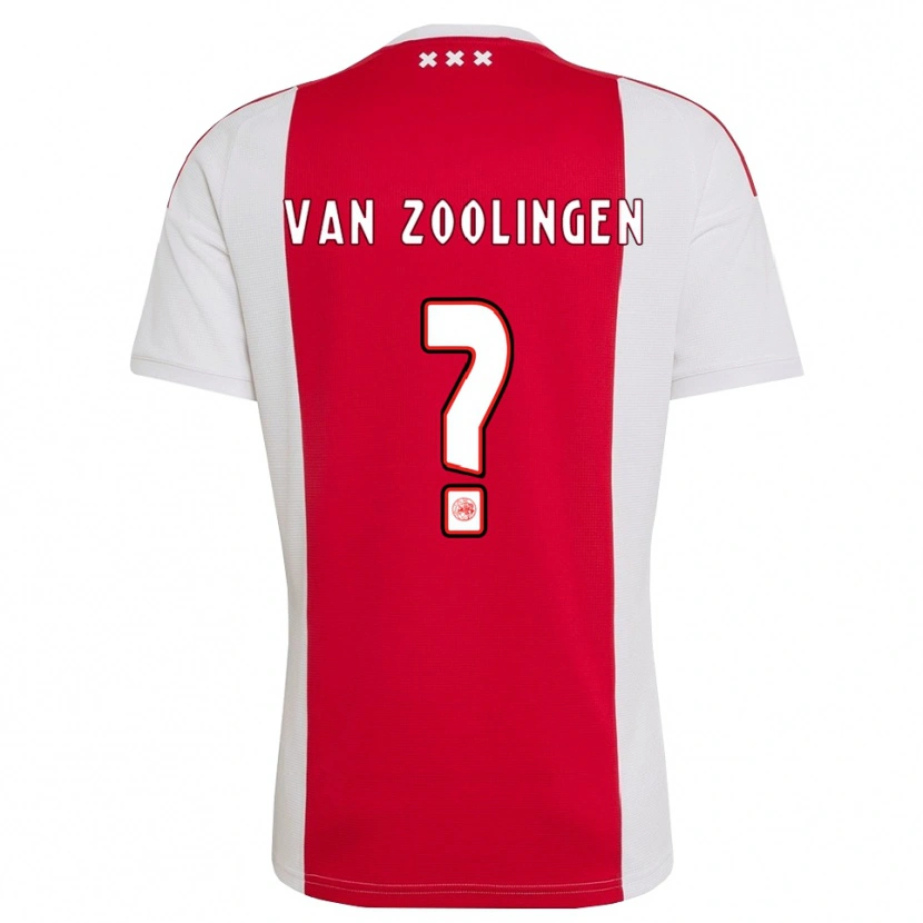 Danxen Dames Glenn Van Zoolingen #0 Rood Wit Geel Thuisshirt Thuistenue 2026/27 T-Shirt