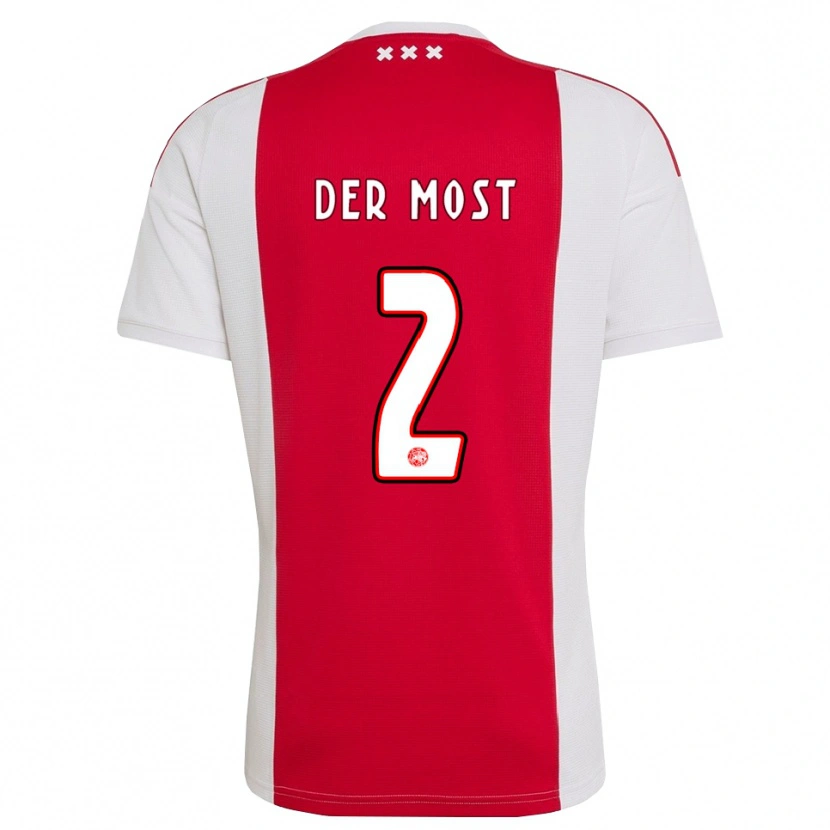 Danxen Dames Liza Van Der Most #2 Rood Wit Geel Thuisshirt Thuistenue 2026/27 T-Shirt