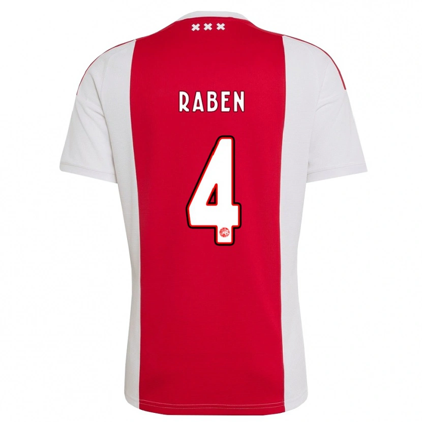 Danxen Dames Niall Raben #4 Rood Wit Geel Thuisshirt Thuistenue 2026/27 T-Shirt