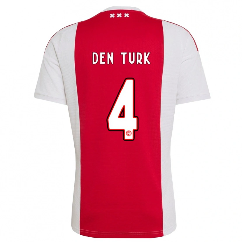 Danxen Dames Deau Den Turk #4 Rood Wit Geel Thuisshirt Thuistenue 2026/27 T-Shirt