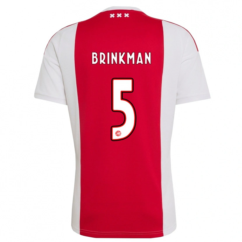Danxen Dames Tim Brinkman #5 Rood Wit Geel Thuisshirt Thuistenue 2026/27 T-Shirt