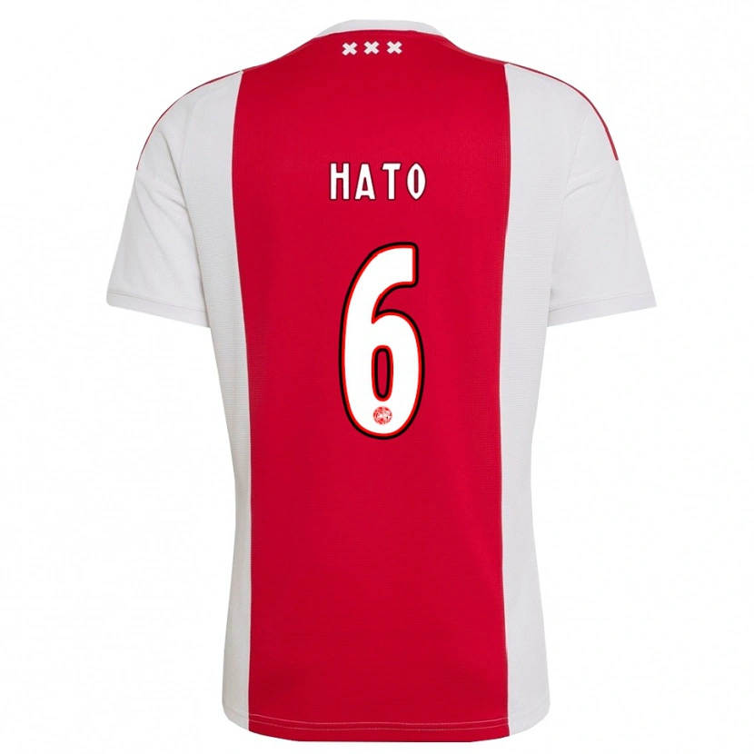 Danxen Dames Elgyn Hato #6 Rood Wit Geel Thuisshirt Thuistenue 2026/27 T-Shirt