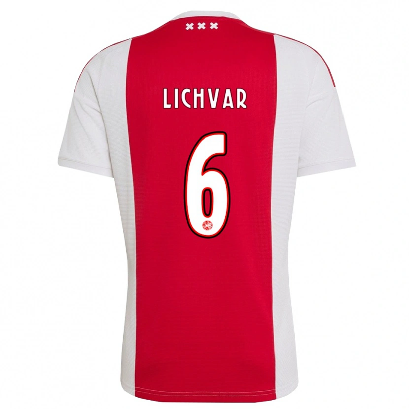Danxen Dames Roman Lichvar #6 Rood Wit Geel Thuisshirt Thuistenue 2026/27 T-Shirt