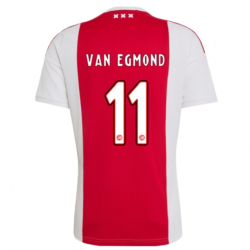 Danxen Dames Bo Van Egmond #11 Rood Wit Geel Thuisshirt Thuistenue 2026/27 T-Shirt