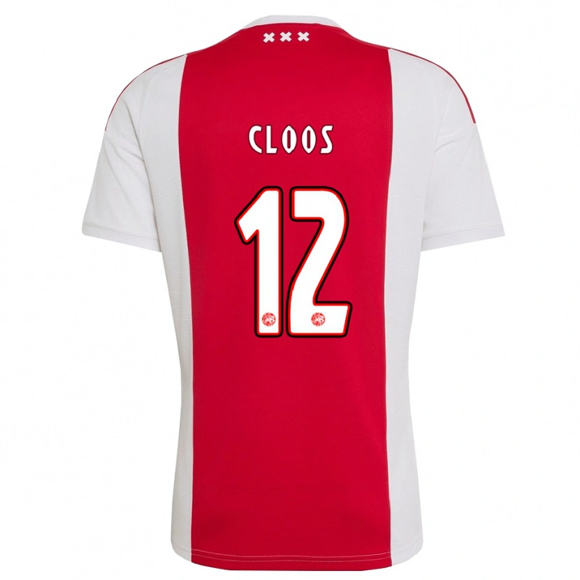 Danxen Dames Cino Cloos #12 Rood Wit Geel Thuisshirt Thuistenue 2026/27 T-Shirt